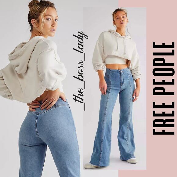 Free People flare pants 29 flared jeans bell bottoms high waisted